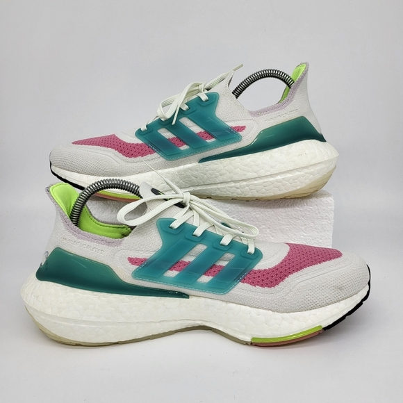 adidas Ultra Boost 21 White Tint Rose Women's Running Shoes Size 11 - Picture 4 of 8